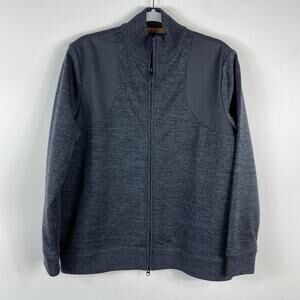 Beretta Size XL Honor Windstop Full-Zip Long Sleeve Sweater Gray Wool Blend